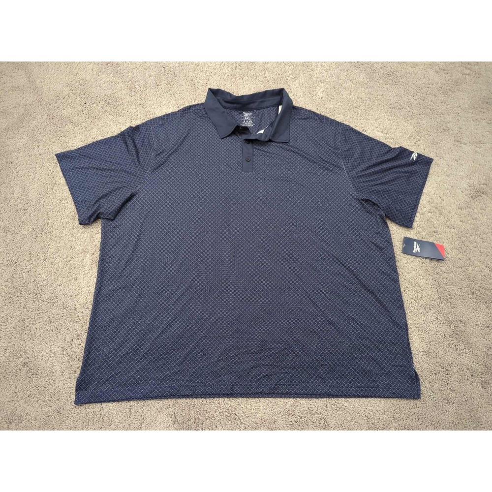 Reebok Polo Shirt Mens 4XL Blue Speedwick Golf Athletic Casual
